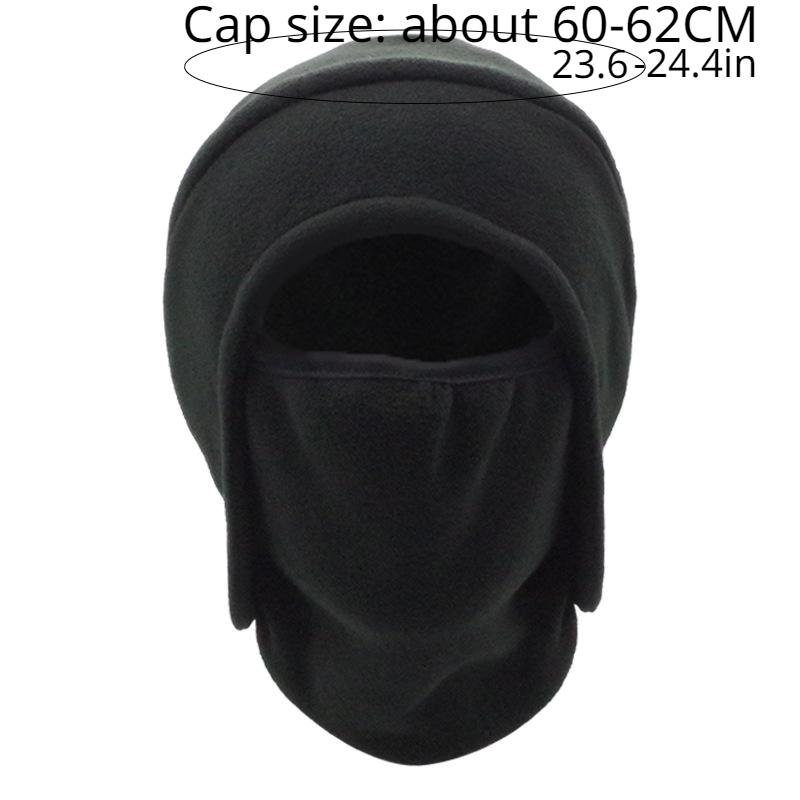 Bombermütze für Herren und Damen, dick, flauschig, Thermo-Outdoor-Reiten, winddicht, Gesichtsmaske, Fleece, Gehörschutz, Wintermütze