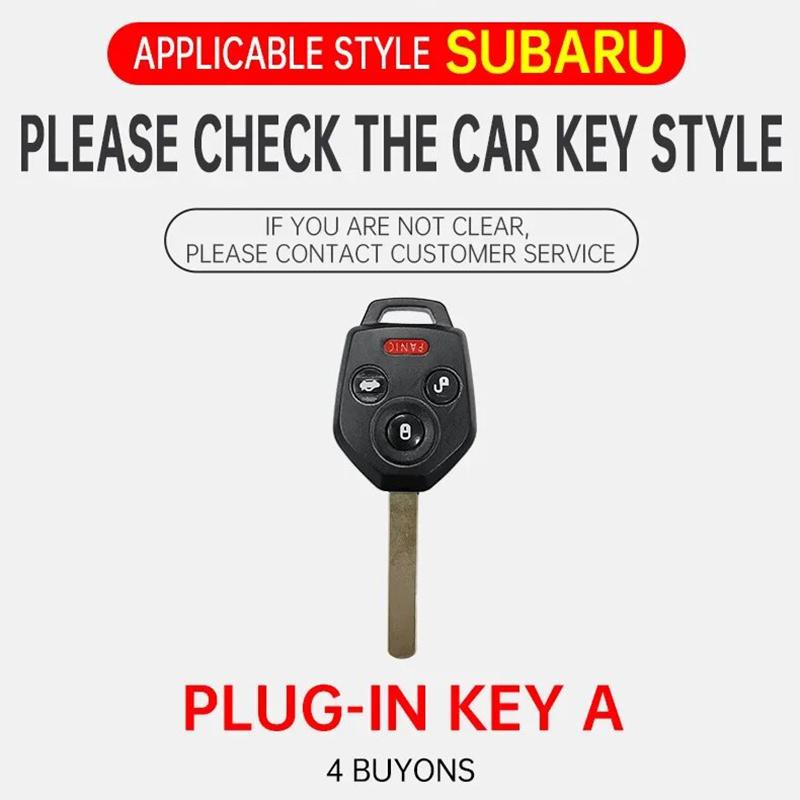 Custodia Portachiavi Auto in Lega di Zinco e Pelle Adatta per Subaru Crosstrek Forester Impreza Legacy Outback Tribeca Wrx Sti Crosstrek Ascent