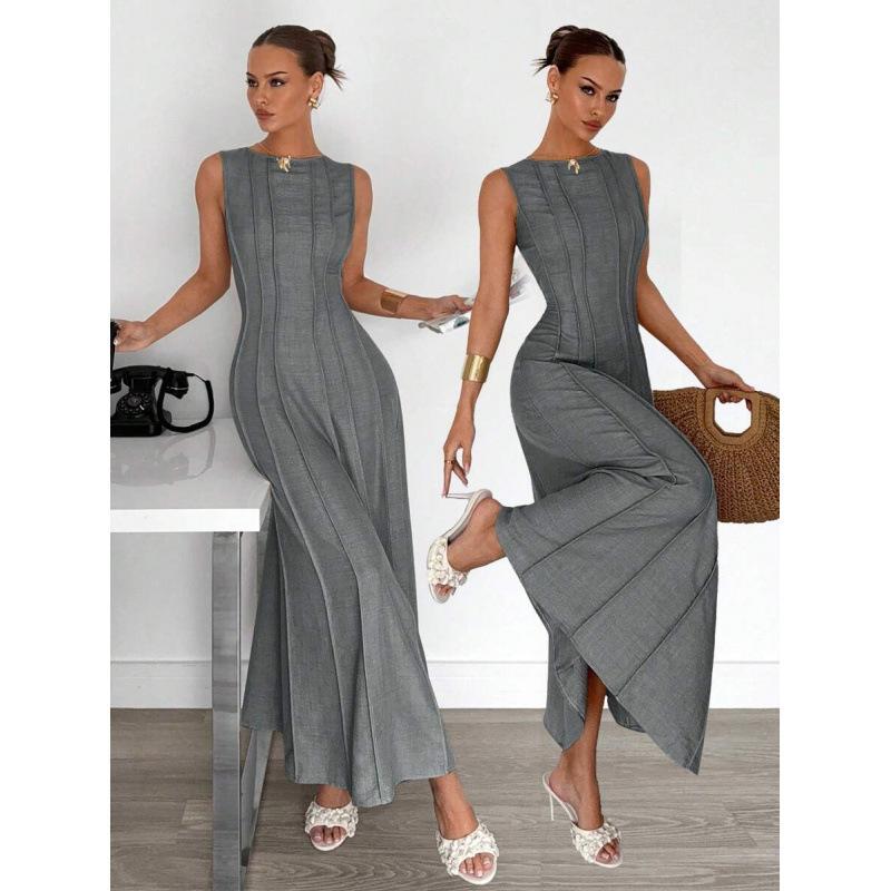 Amazon Europe and the United States 2026 summer new fashion temperament sleeveless A word casual elegant polka dot dress