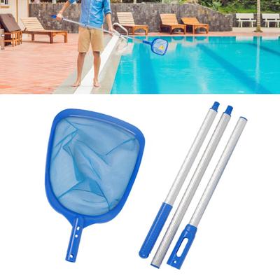 Pool Skimmer Rake with Adjustable Pole Fine Mesh Pool Leaf Catcher Detachable Leaf Net for Cleaning Pools Spas Hot Tubs Fountains