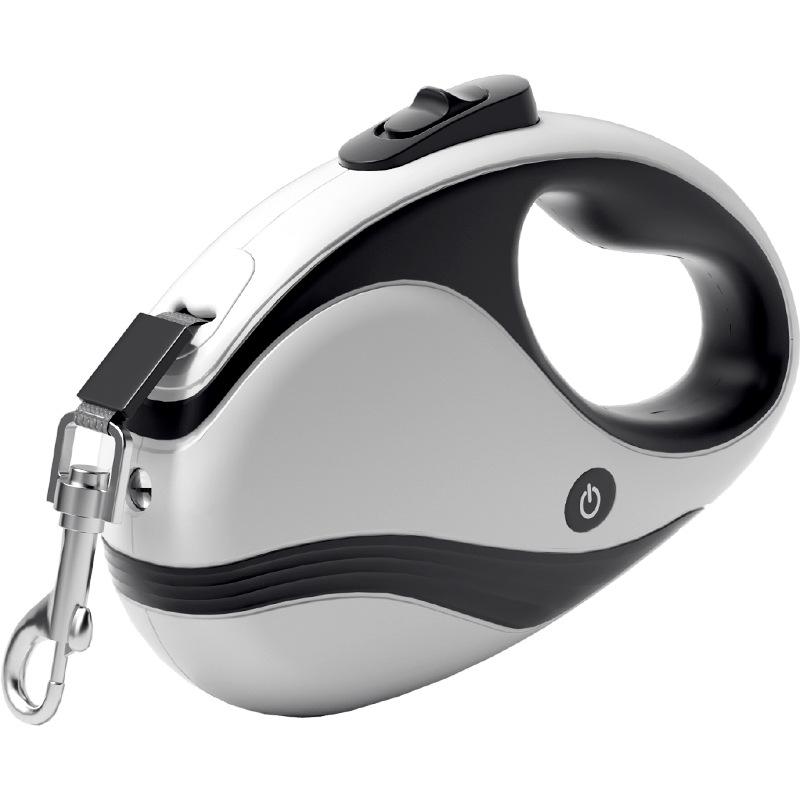 3M/5M Dog with Lamp Luminous Automatic Leash, Small and Medium-sized Dog Explosion-proof Retractable Walking Dog Leash