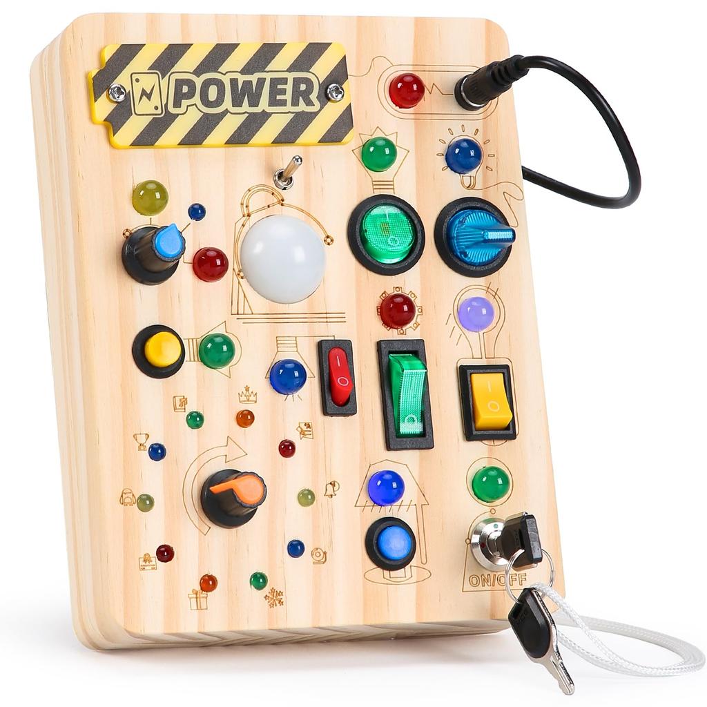 Qiqutop Busy Board Hračka Montessori Vzdělávací hračka 2 3 4 roky Staří Kluci Dívky Dárek k narozeninám Hračka pro batole Hračka na konečky prstů Vzdělávací raný vývoj