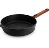 Woll Eco Logic QXR Frying Pan with High Sides, Induction, 28 Cm, with Detachable Wooden Handle (1728WLCI-Q)