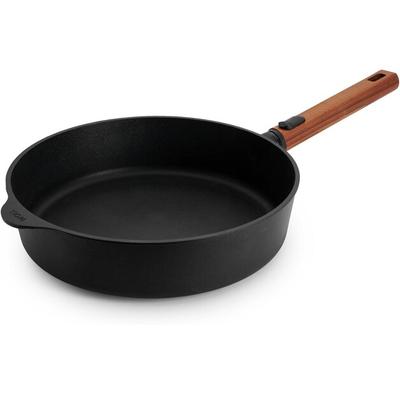 Woll Eco Logic QXR Frying Pan with High Sides, Induction, 28 Cm, with Detachable Wooden Handle (1728WLCI-Q)