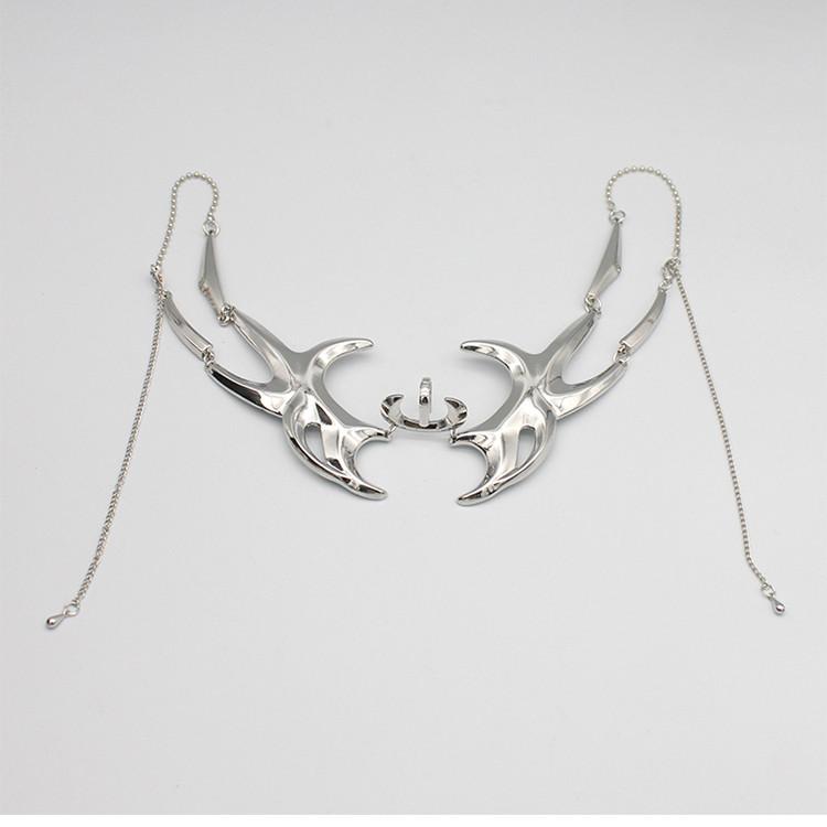 Gothic Punk Metal Mask Man Woman Multifunction Adjustable Metal Chain Mechanical Face Mask Halloween Cosplay Accessories