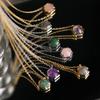 Women's Dainty Chain Necklace with Gemstone Pendant Fashion Choker Style