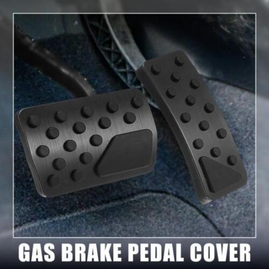 1 Set Car Brake Pedal Pad Gas Accelerator Pedal Cover for Jeep 2011- Black
