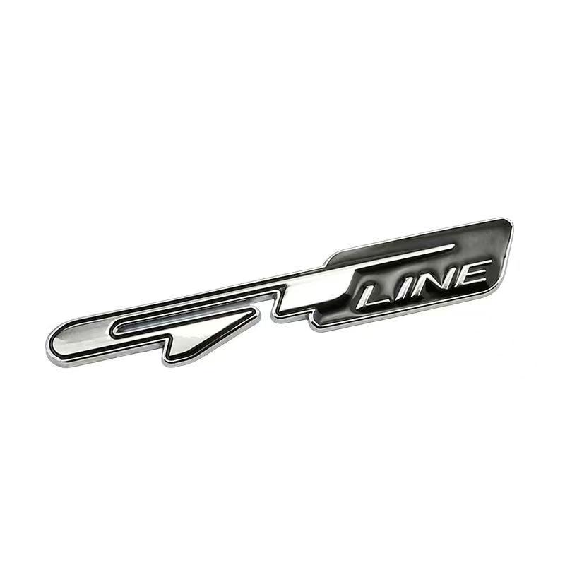 3d Metal GTLINE GT Line Badge Car Trunk Emblem Badge For Sportage Picanto RIO Stonic K5 Proceed GT Line Sticker Accessories