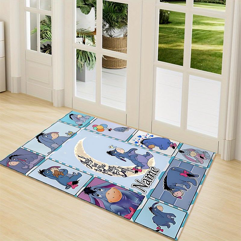 Custom Name Dumbo Circus Adventure Carpet Rug Customizable Soft Washable Anti-Slip Home Living Room Sofa Mats Personalized Rug. 0909427