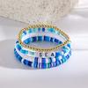 Buntes Sommer Strand Damen Polymer Clay Perlenarmband Set - 4 Stück