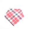 New Pet Dog Collar Plaid Bandana Bib Double Layer Thick Cotton Dog Scarf Dogs Accessories Dogs Walking Dog Harness and Leash Set