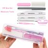 8pcs Nail Files Set 100\180 Nail Sanding Buffer Professional Manicure Files Makeup Pedicure Brushes Tool Extension Kits
