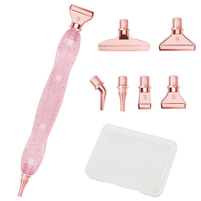 Ergonomic Diamond Painting Pen with Screw Plastic & Metal Tip, 5D Art Nail Gem Picking Tool Accessories