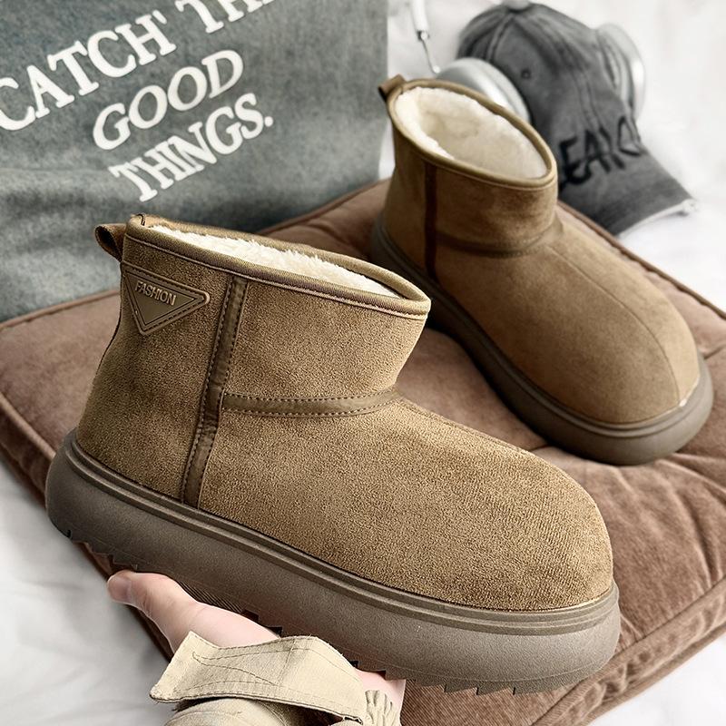 

Мужские зимние хлопковые ботинки, бархатные теплые классические высокие ботинки в британском стиле, мужская обувь, зимние ботинки мужские 44 зелёный