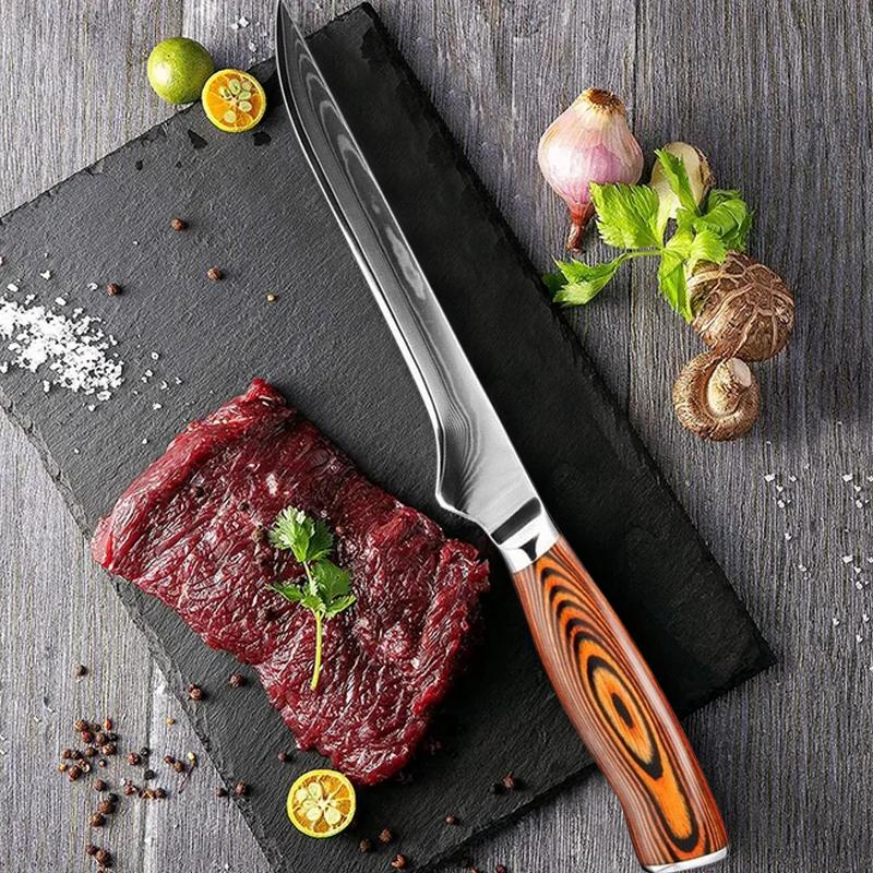 6 Inch Boning Knife Damascus Steel  Butcher Knife Kitchen Knife