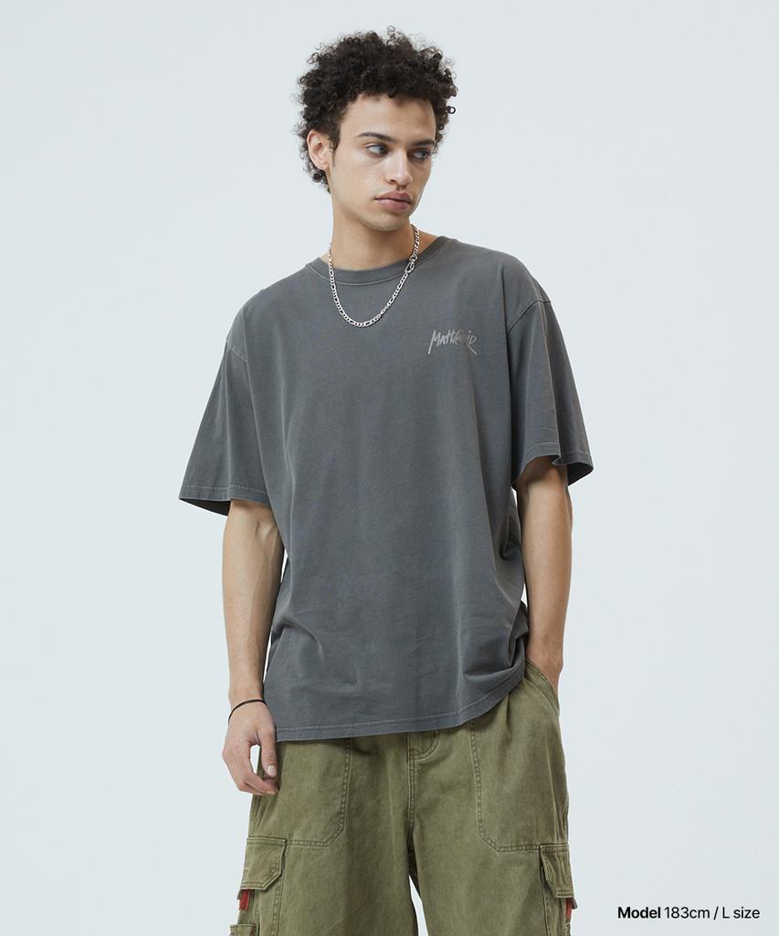 MAHAGRID Pigment Graffiti Logo Tee Charcoal(Mg2Gmmt507A)