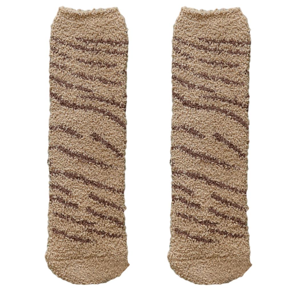Warm Socks Soft Plush Slipper Sleep Stockings Cartoon Floor Sock for Indoor Autumn Winter