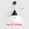 Modern Indoor LED Wall Lamp Black White Gray Bedroom Bedside Wall Light Aisle Corridor Single Head Wall Lamp Luminaire Sconce