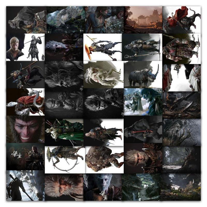 

60 шт. черные наклейки Миф Укун для бутылки с водой ноутбука телефона каски бампера холодильника игровых игрушек 60PCS