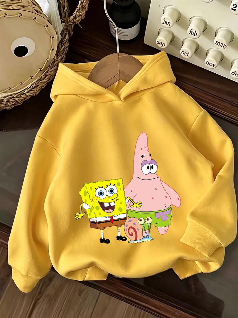 Pearl SpongeBob Hooded Sweatshirt For Kids Summer Cute Crewneck Age 3-14