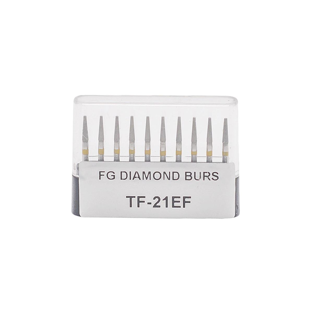

Набор из 10 штук высокоскоростных алмазных боров 1,6 мм 5 типов для полировки и корректировки протезов и коронок в стоматологической клинике