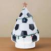 Illuminated Soccer Christmas Tree with Colorful LED  Light Resin Holiday Tree Decoration for Mantels Desktop Display