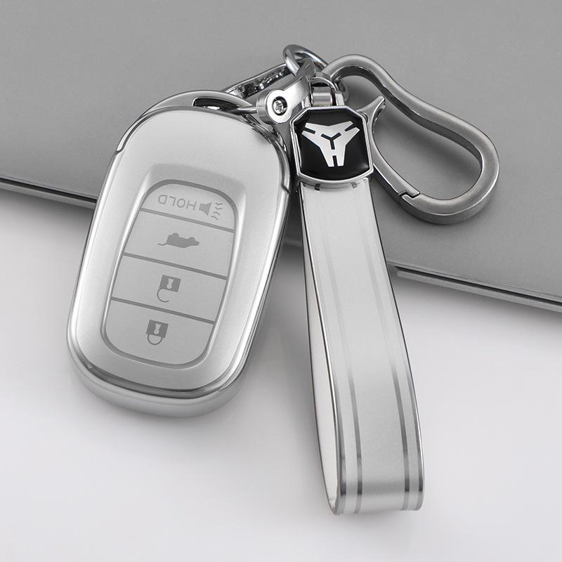 Honda Civic 11th Gen Key Cover, Sand Silver Full Protective Case