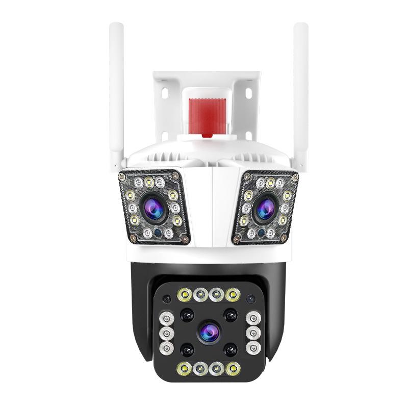 Three-Lens 360° Voice-Controlled Indoor Waterproof HD Monitoring Camera