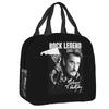 Sac à déjeuner isotherme personnalisé Johnny Hallyday Chanteur de Rock Français pour Pique-nique en Plein Air Réutilisable Glacière Thermique Boîte Bento Femmes Enfants