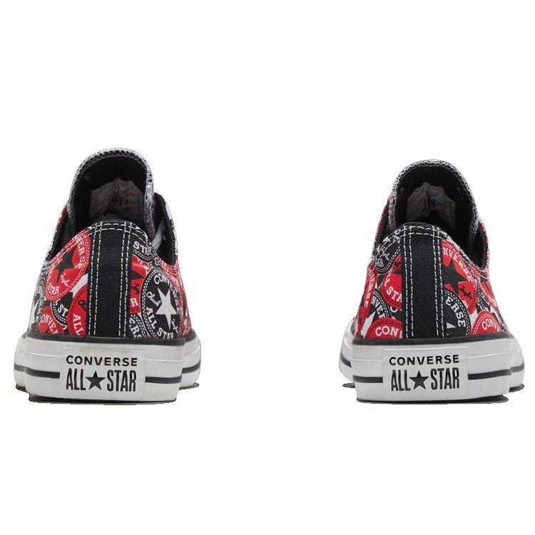 Converse Chuck Taylor All Star Comfortable Versatile Durable Lightweight Low Top Canvas Shoes Unisex sneaker Black Red 166986C