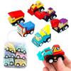 2set Mini Pull Back Car Toy Set Party Favors Plastic Cartoon Cute Play Vehicles Inertial Engineering Vehicles Guests Gifts TMZ