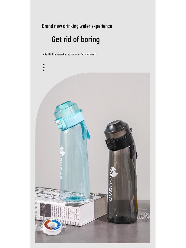 High-Capacity Flavored Tritan Water Bottle Set with Aroma Ring - Heat Resistant and In Stock