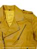 Handmade Men's Jacket Yellow Leather Genuine Lambskin Stylish Motorcycle Soft Fit