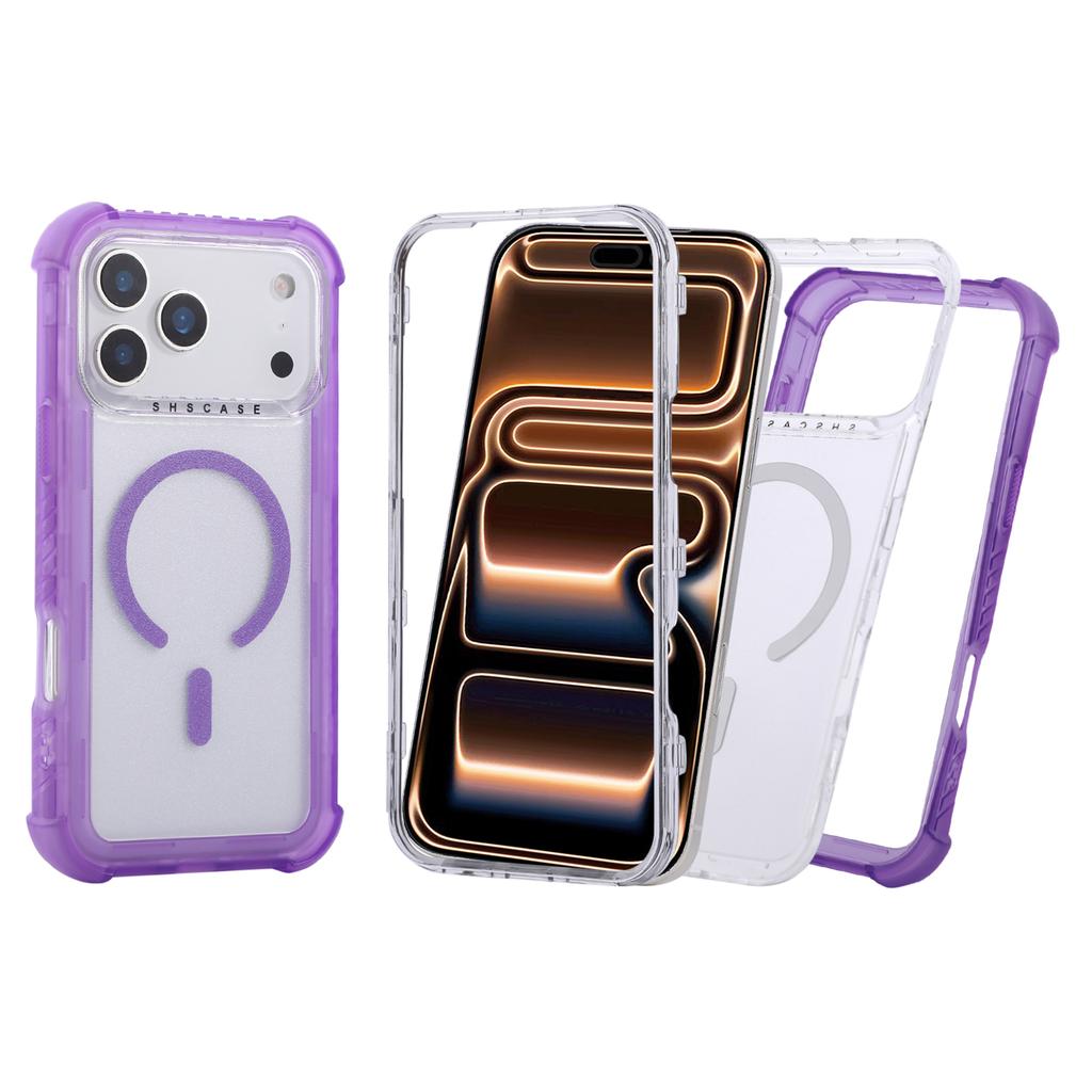 For iPhone 17 Pro Max Case Compatible with MagSafe 3 in 1 TPU + PC Shockproof Matte Phone Back Cover