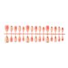 30-Piece Pink Rose Gilded Pearl Flower Nail Art Tips - Valentine's Day Handmade Almond Wearable Nails