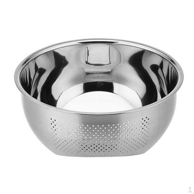 Bowl Wash Rice Fruit Vegetable Kitchen Side-Bottom Strainer Sieve