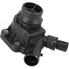 Motoforti Car Auto Thermostat, Thermostat Housing, for Volvo S80 2007-2015, Metal, with Temp Sensor, 30774489 31355151, Black