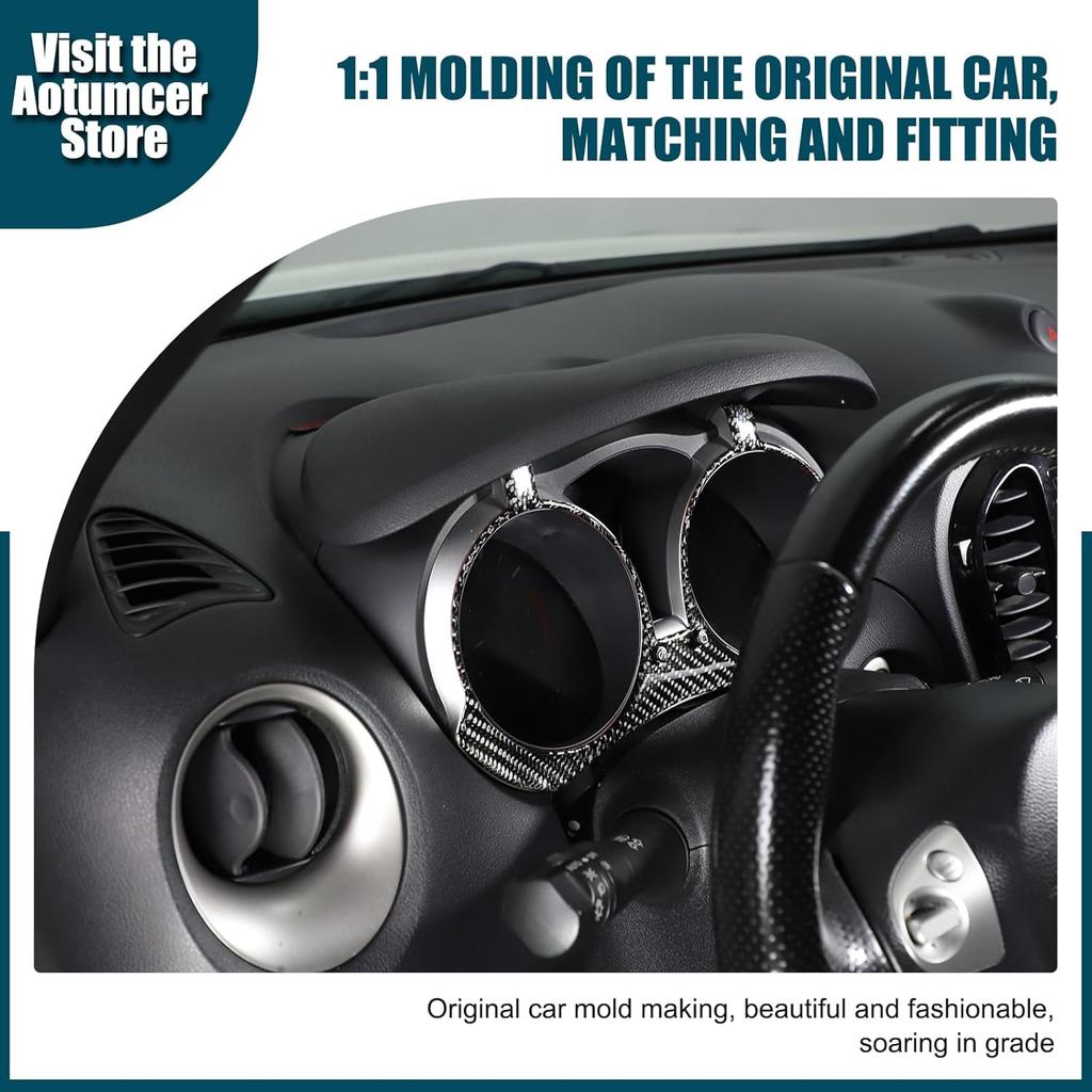 Car Dashboard Cover Trims for 2011-2019 Nissan Juke Infiniti ESQ Accessories Center Console Speedometer Cover Carbon Fiber Center Console Speedometer