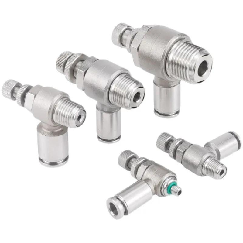 304 Pneumatic Fitting SL6-M5 1/8"-6mm Throttle Valve Pressure Reduce Control Regulating SL10-02 SL6-01 SL8-01 SL6-02