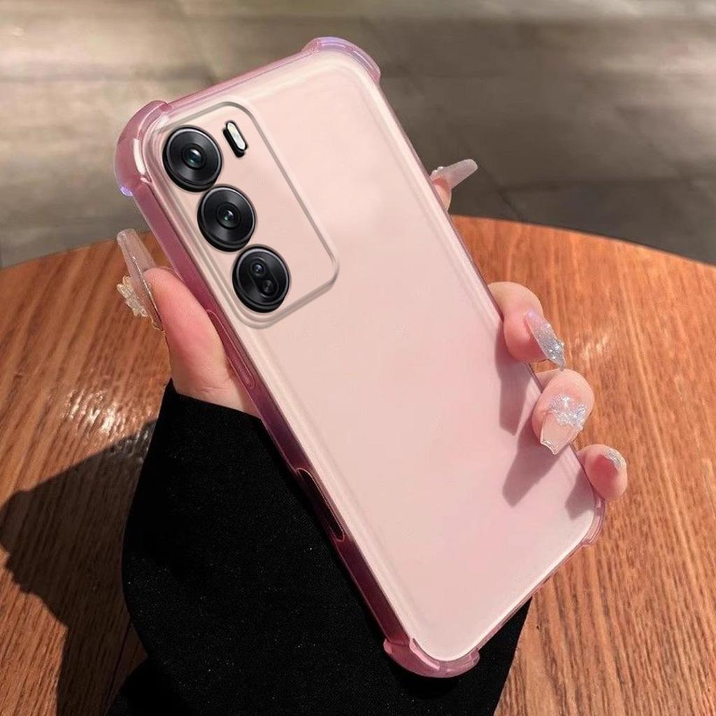 Case for OPPO Reno12 Pro 5G,Reno12 5G Translucent Frosted Matte Casing 4-Corner Airbag Shockproof Bumper Cover