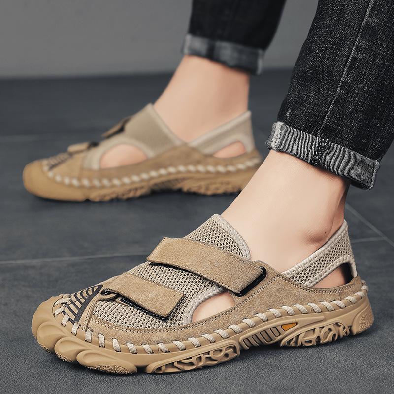 Summer new beach shoes casual bag head Roman shoes casual men's beach shoes bag head beach shoes Shoes