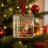 Holiday Cash Holder Christmas Gift Ornament Acrylic Angel Santa Cat Money Clear for Xmas Tree Party Hanging Decoration with Lanyard