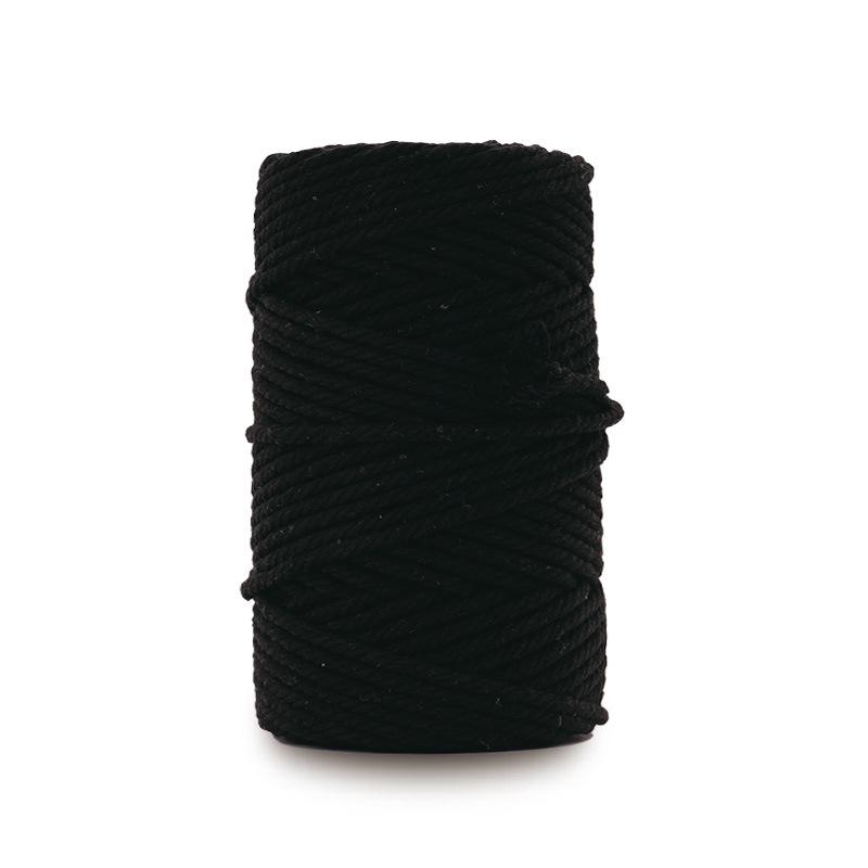 DIY 50 Yards Cotton Rope 3mm Colored Cotton Rope Handmade Cotton Thread Rope Woven Tapestry Rope Binding Rope, Gift Packaging Rope