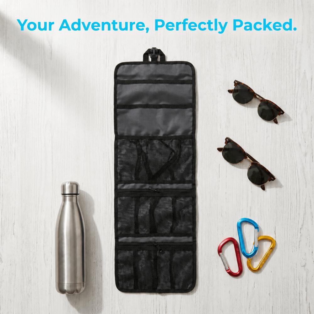 

With Hanging Hooks Climbing Storage Bag Multi-Layer Climbing Gear Organizer Bag Ice Climb чорний