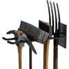 Black Garden Tool Organizer Long Handled Tool Storage Wall Mount Tool Storage Heavy Load Capacity Independent Hook Adjustment