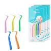 5 Pcs/Pack L-Shape Interdental Brush For Dental Orthodontics Clean Between Teeth Cleaning Tool Soft Mini Tooth Brush+Dust Cover
