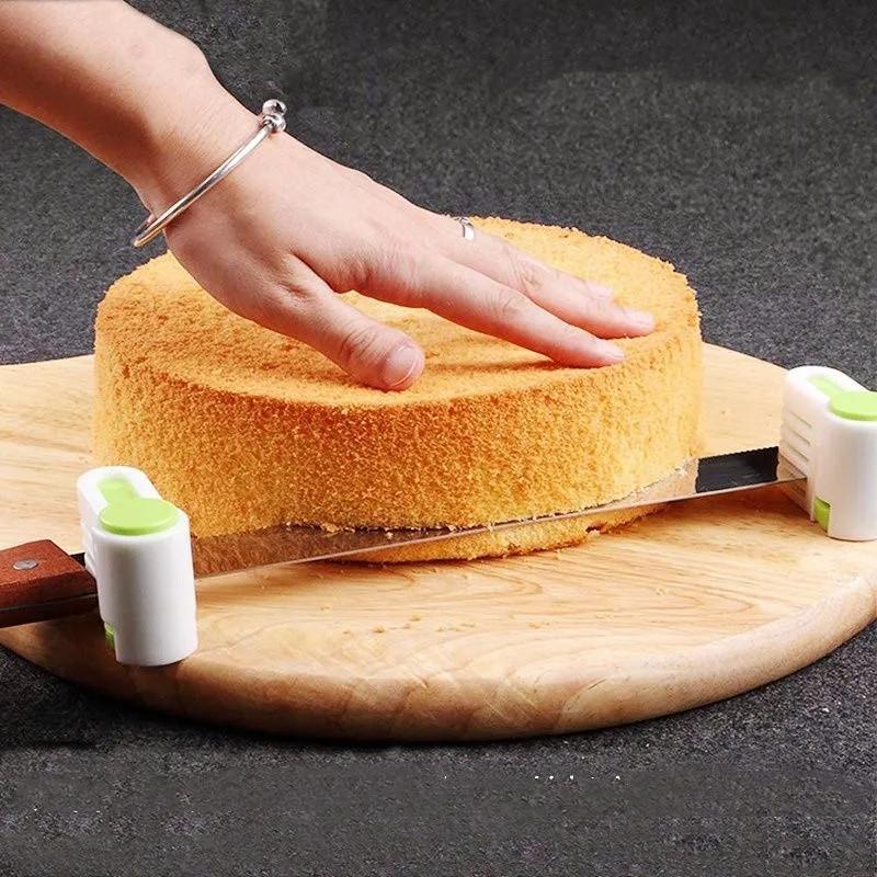 2Pcs Even Cake Slicing Leveler Bread Cutter  Baking Kitchen Tools