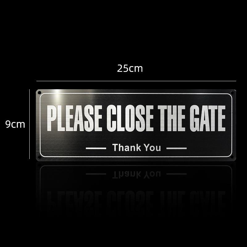 Brushed Aluminum Surveillance Sign Metal Safety Plate Anti-rust Stainless Steel Nameplate Durable Warning Label Outdoor