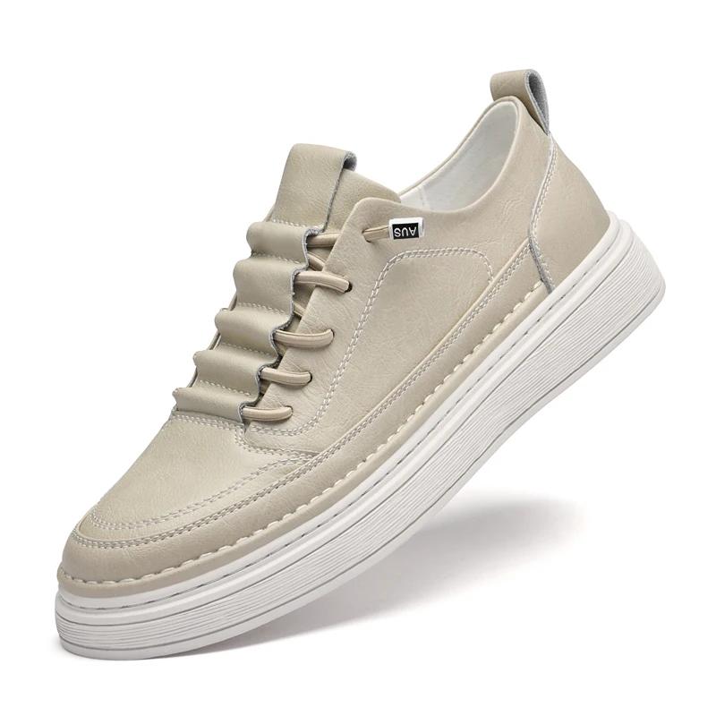 

Fashion Classic Men s Antiskid Vulcanize Shoes Male Comfortable Sneakers Genuine Leather Men Casual Shoes High Quality Fashion Flats Men 47