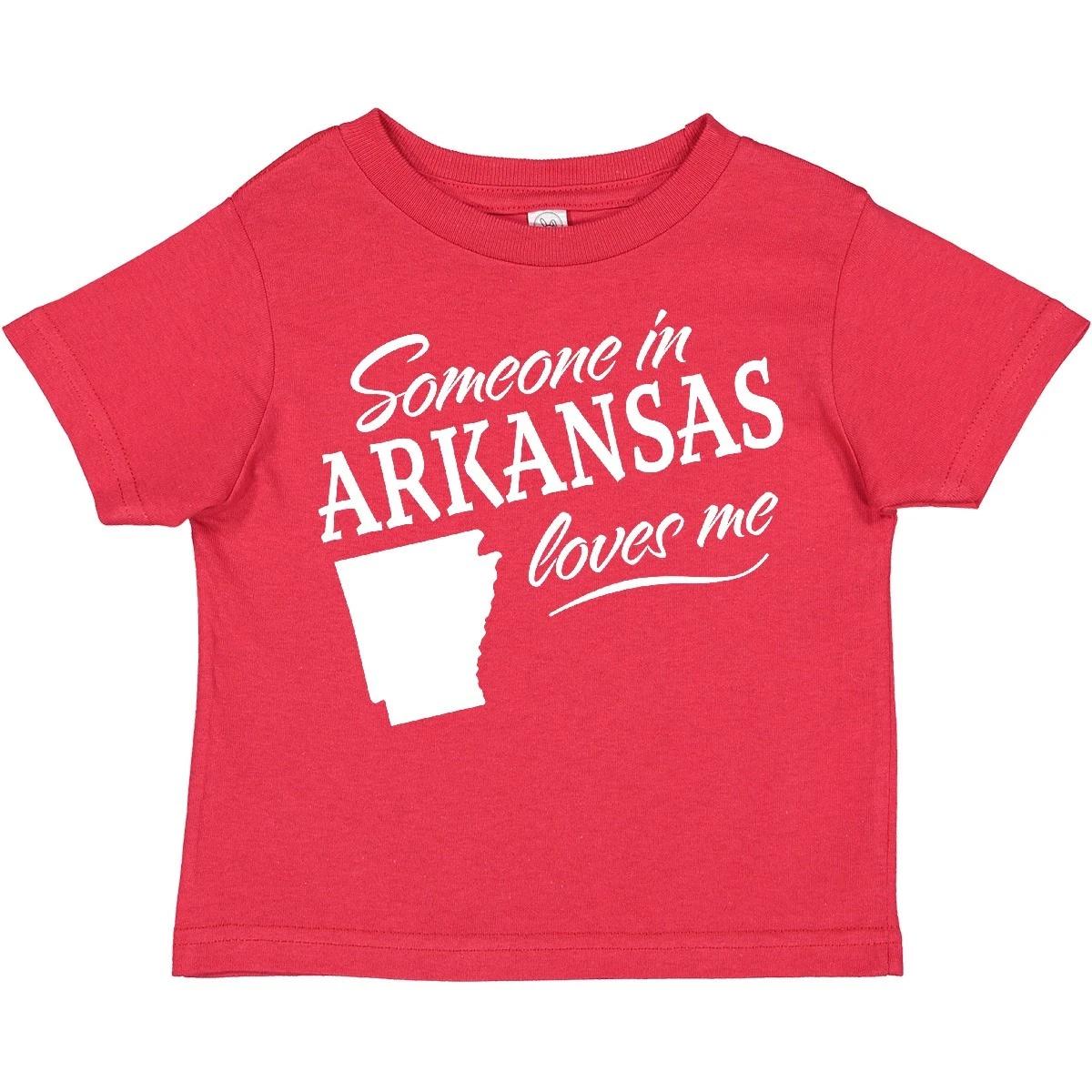 Inktastic Someone In Arkansas Loves Me Toddler T-Shirt State Home Family Kids 160